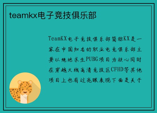 teamkx电子竞技俱乐部